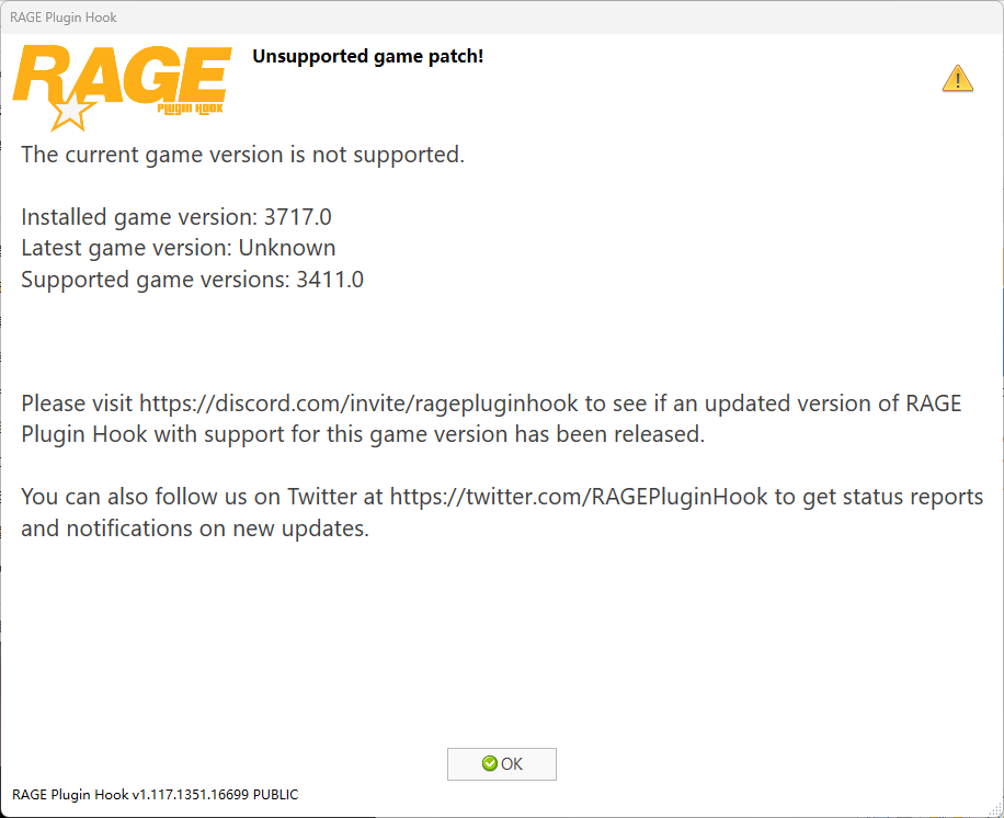 RAGEPluginHook 提示 UNSUPPORTED怎么办-GTA 优质网
